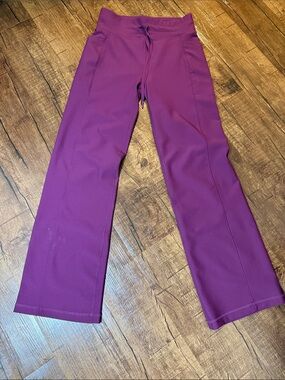 Girls' Plum Pull-On Leggings with Drawstring Waist